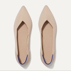 ROTHYS 'The Point' ECRU Knit Ballet Flat Women’s Size 8